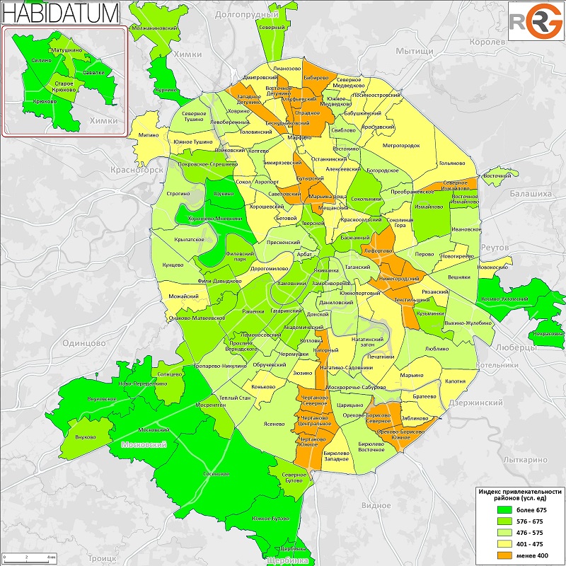 Рейтинг благоприятных для населения районов Москвы на период самоизоляции