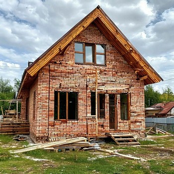 Строительство кирпичного дома в деревне