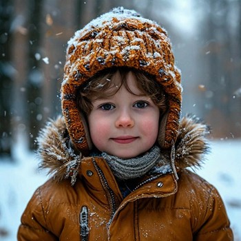 Мальчик в зимней шапке